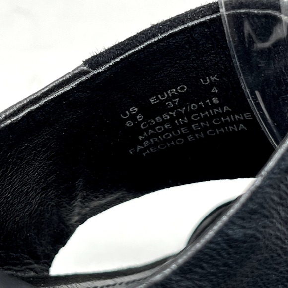 Kelsi Dagger Brooklyn Black Leather Square Toe Womens 6.5 Strappy Slingback Heel - Picture 9 of 12